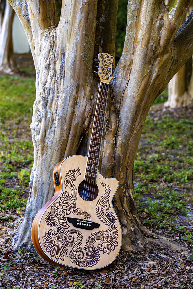 Luna Guitars Introduces New Henna Dragon Acoustic-Electric Guitar